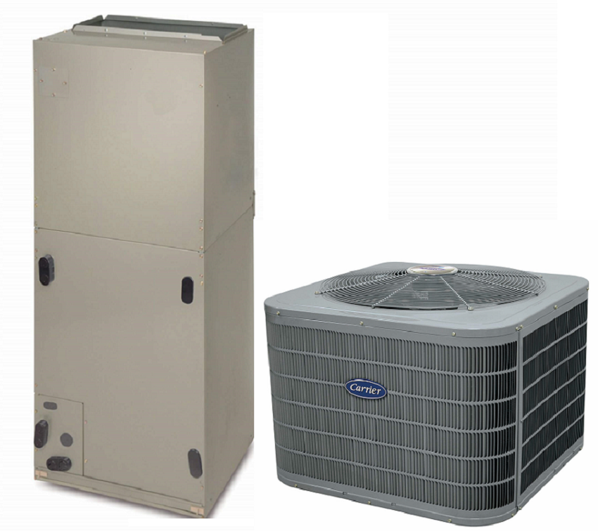 Carrier Performance 4.0 ton 16 SEER2 1 Stg. AC Only or Electric Heat|5  Speed VS Air Handler| 24SPA648 FJ4DNXD60L